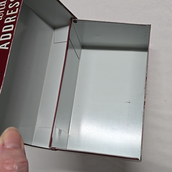 Vintage Tin 1954 Names and Addresses Mayfair Co. Chicago Storage Organizer - Picture 12 of 16